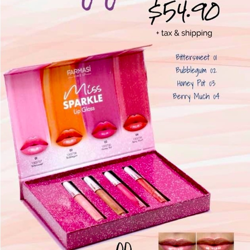 Miss Sparkle lip gloss gift set
